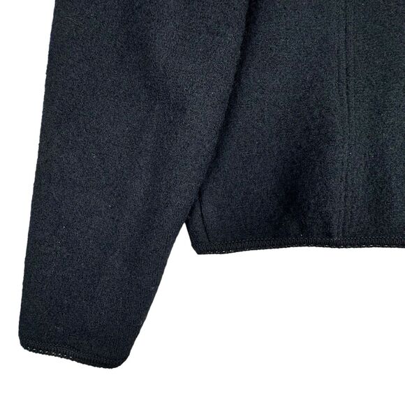 Vintage Womens Thick Wool Cardigan Jacket L Black Stretch Designed By Deans - Picture 9 of 16
